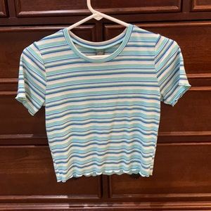 striped crop top